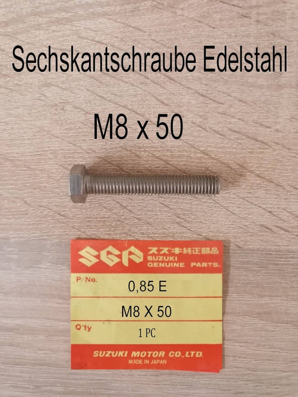 Sechskantschraube Edelstahl M8 X 50 neu.