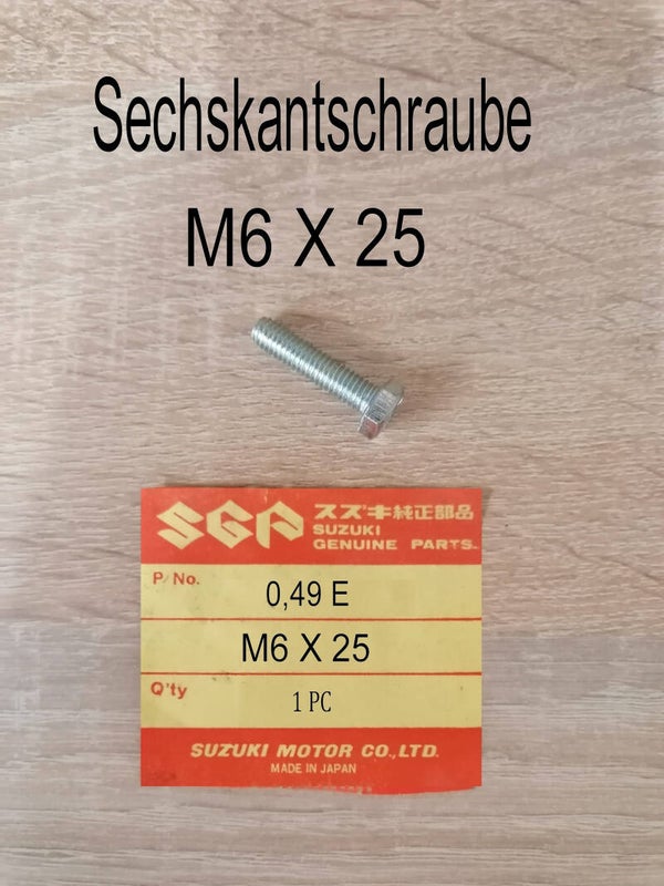 Sechskantschraube M6 X 25 neu.