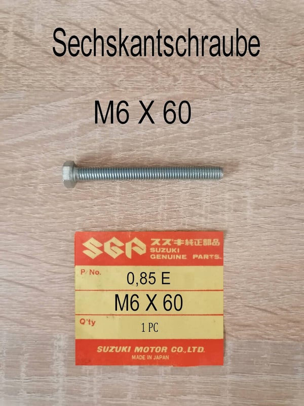 Sechskantschraube M6 X 60 neu.
