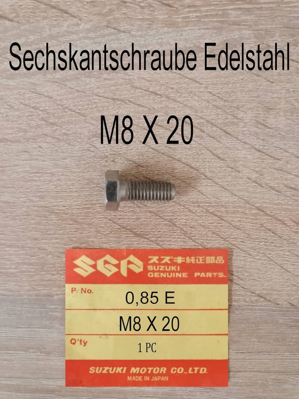 Sechkantschraube Edelstahl M8 X 20 neu.
