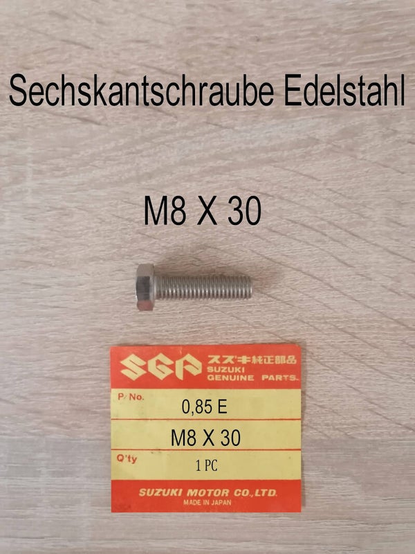Sechskantschraube Edelstahl M8 X 30 neu.