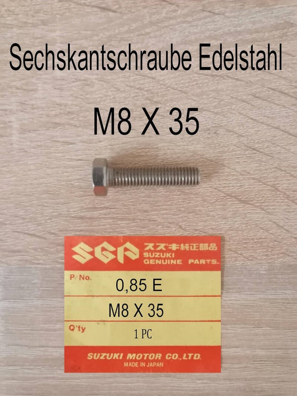 Sechskantschraube Edelstahl M8 X 35 neu.
