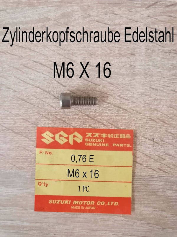 Zylinderkopfschraube Edelstahl M6 X 16 neu.