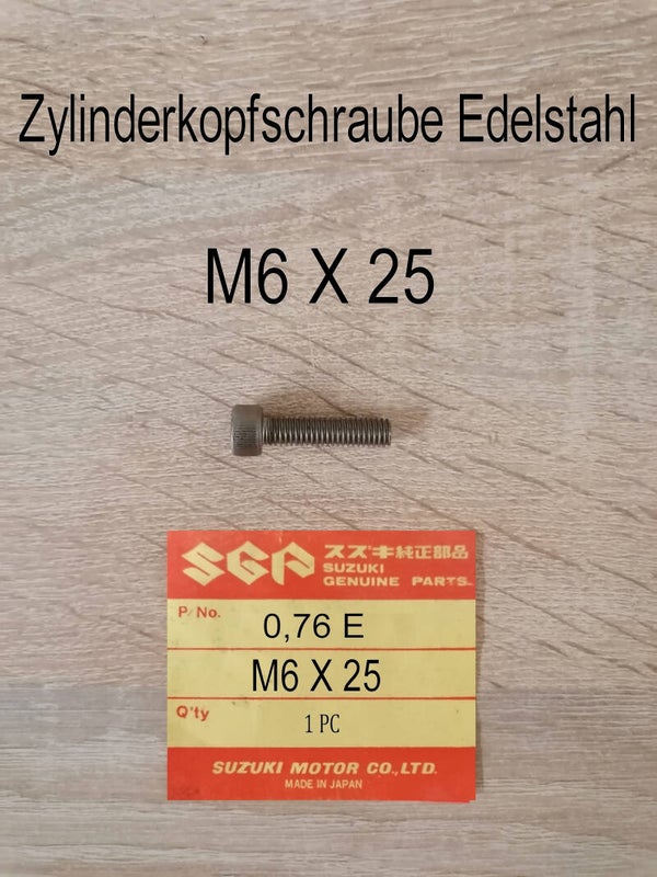Zylinderkopfschrauben Edelstahl M6 X 25 neu.