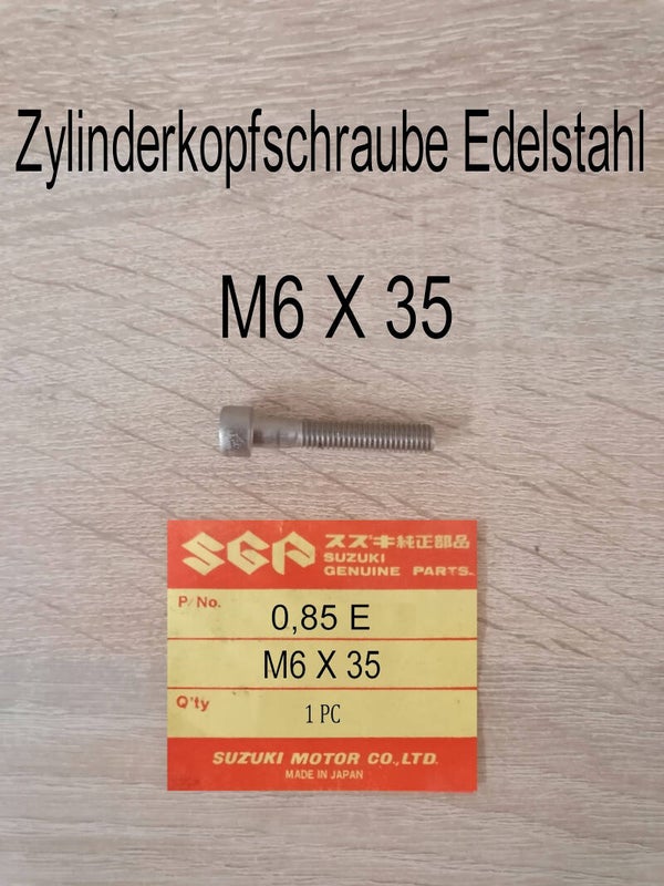 Zylinderkopfschraube Edelstahl M6 X 35 neu.