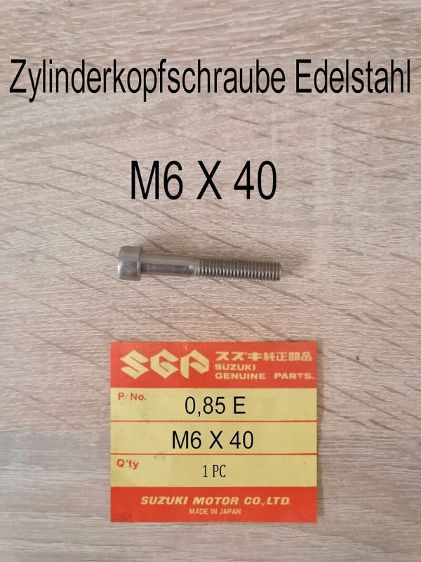 Zylinderkopfschraube Edelstahl M6 X 40 neu.