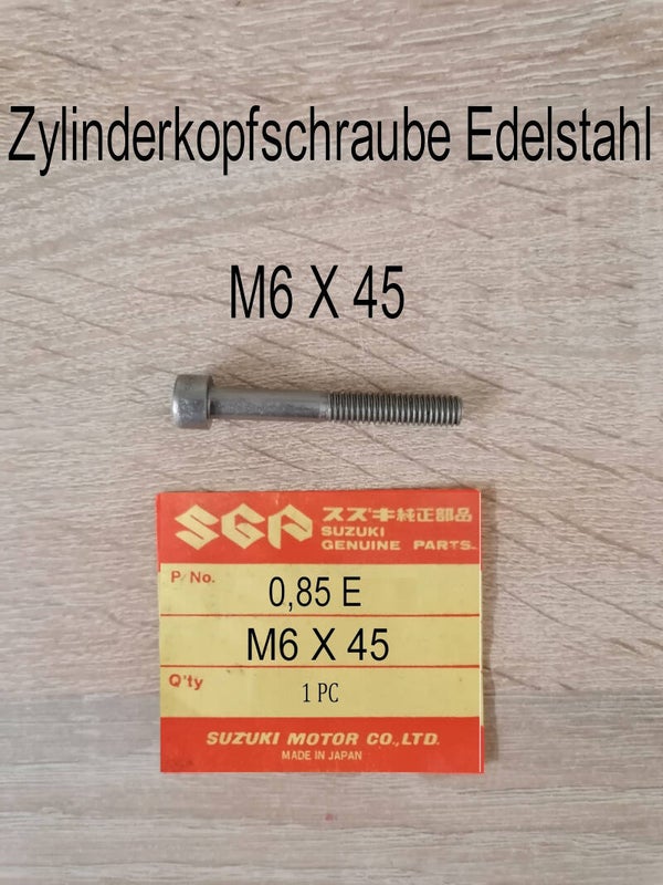 Zylinderkopfschraube Edelstahl M6 X 45 neu.
