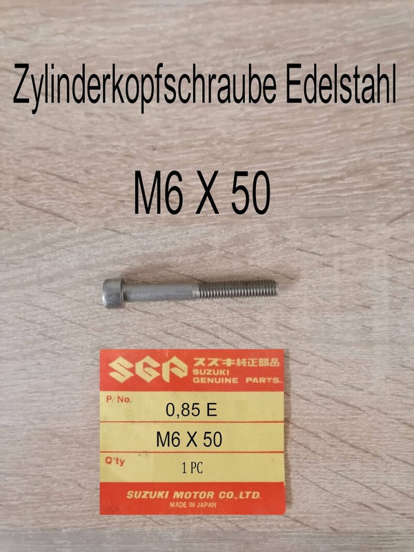 Zylinderkopfschraube Edelstahl M6 X 50 neu.