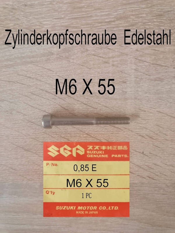 Zylinderkopfschraube Edelstahl M6 X 55 neu.
