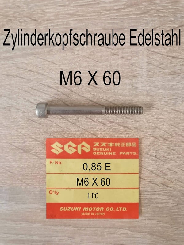 Zylinderkopfschraube Edelstahl M6 X 60 neu.