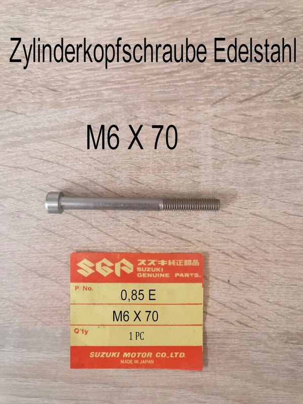 Zylinderkopfschraube Edelstahl M6 X 70 neu.