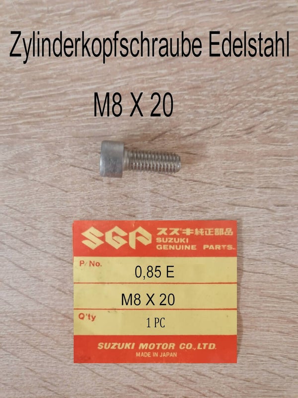 Zylinderkopfschraube Edelstahl M8 X 20 neu.