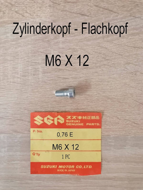 Zylinderkopfschraube - Flachkopf M6 X 12 neu