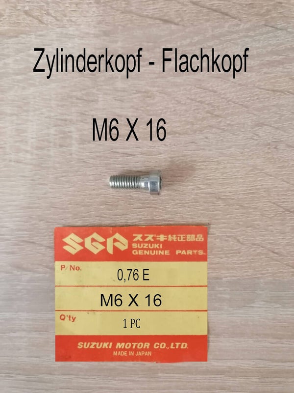 Zylinderkopfschraube - Flachkopf M6 X 16 neu.