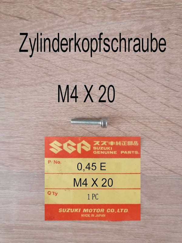 Zylinderkopfschraube M4 X 20 neu.