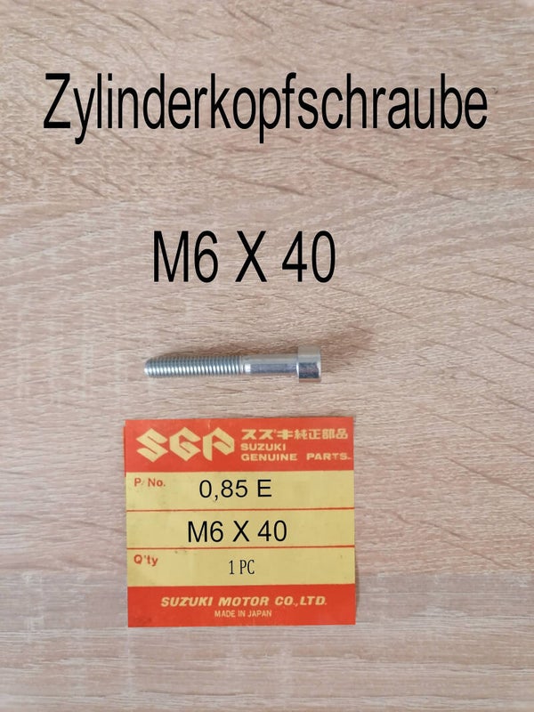 Zylinderkopfschraube M6 X 40 neu.