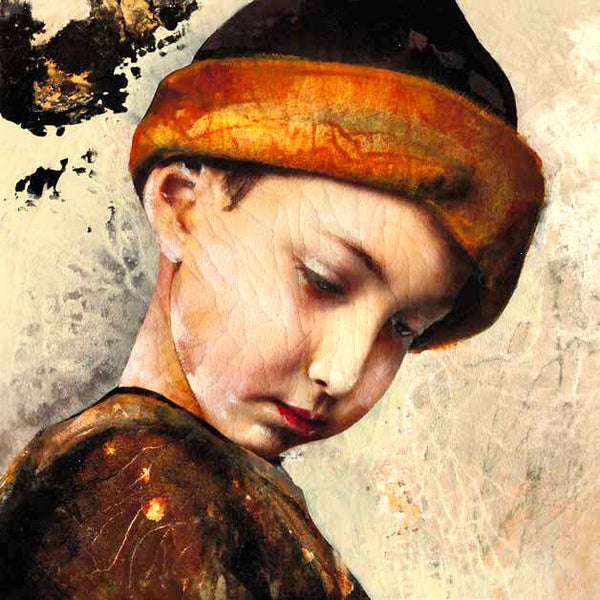 Retrato en Canva impreso tipo oleo, alta calidad