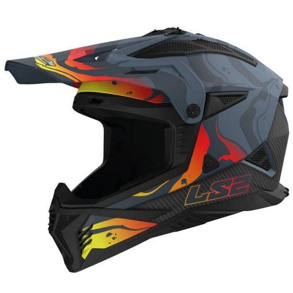 Casco Cross LS2 MX708 Fast II Wash gris mate