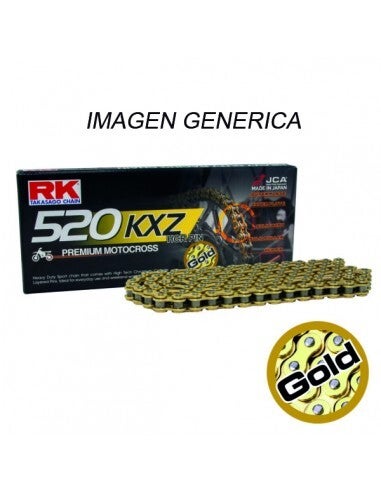 CADENA RK 520 GOLD 120 PASOS REFORZADA SIN RETENES