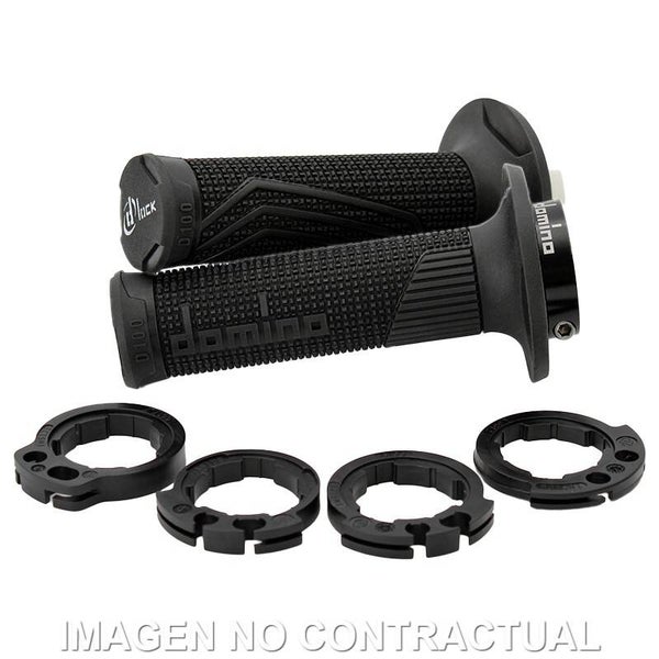 PUÑOS DOMINO D100 OFF ROAD D-LOCK CON SISTEMA DE FIJACIÓN «LOCK ON»