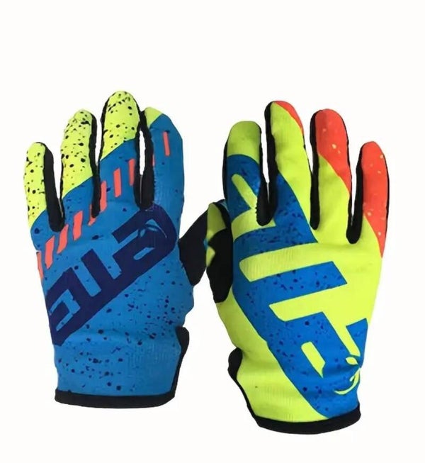 GUANTES JUNIOR AZUL/AMARILLO T.U