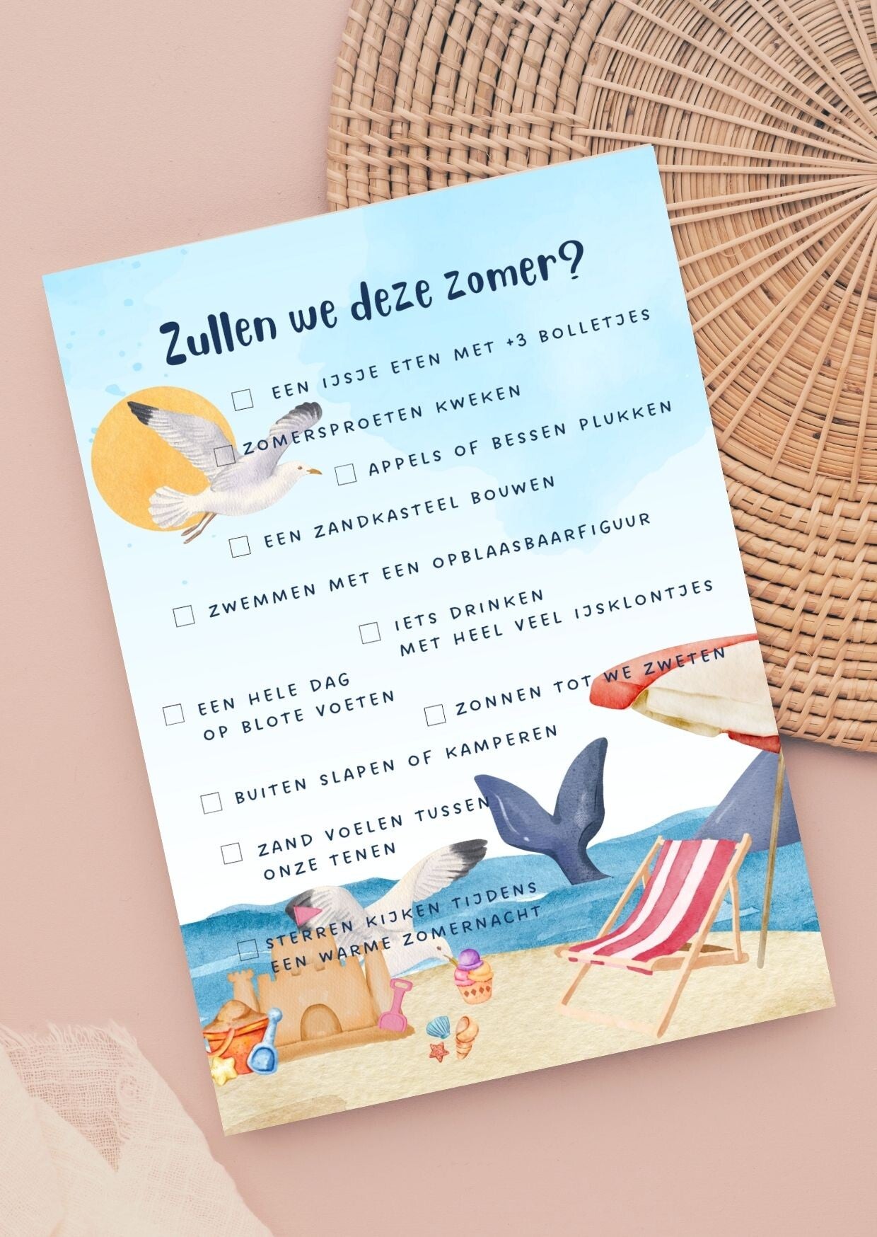 Kaart A6 - Bucketlist Zomer