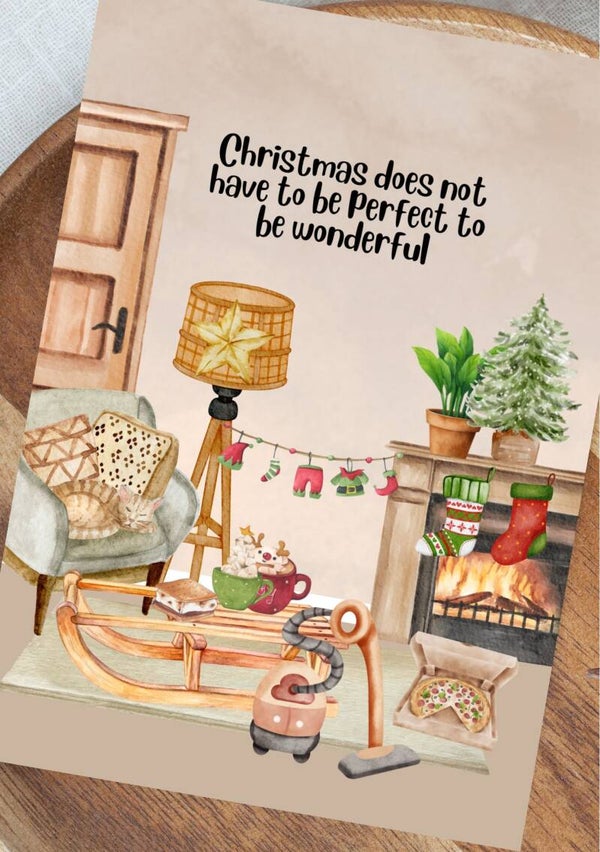 Kerstkaart A6 - Perfect to be wonderful