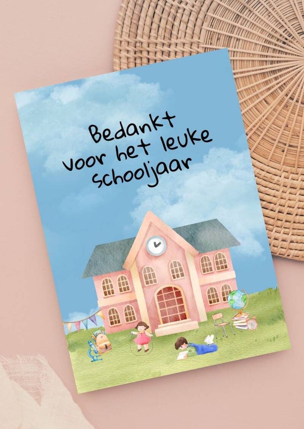 Kaart A6 - Bedankt voor het leuke schooljaar!