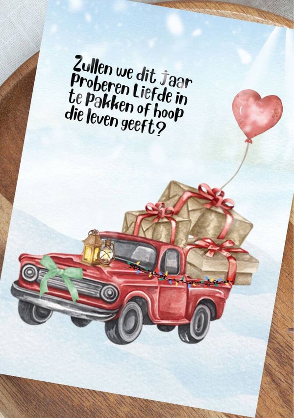 Kerstkaart A6 - Liefde en hoop die leven geeft