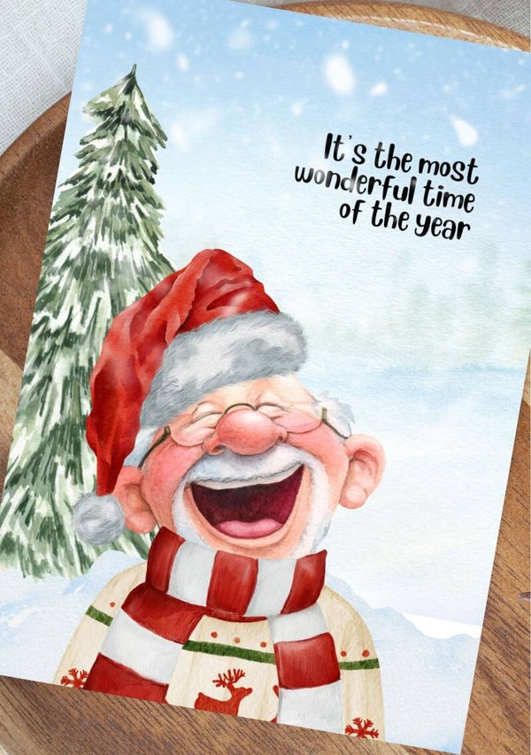 Kerstkaart A6 - The most wonderful time