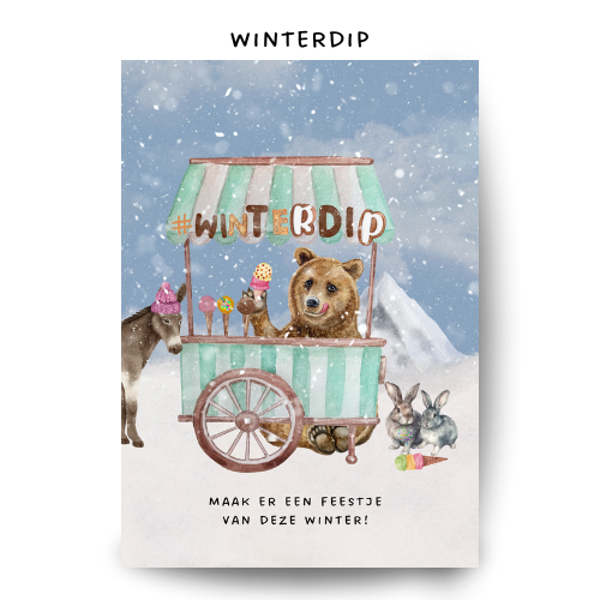 Kerstkaart A6 - Winterdip