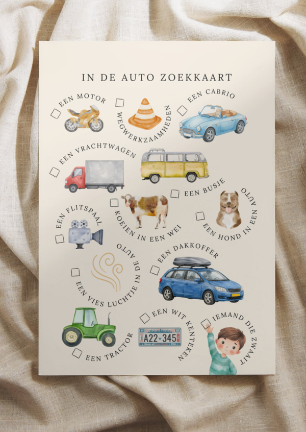 Zoekkaart - In de auto