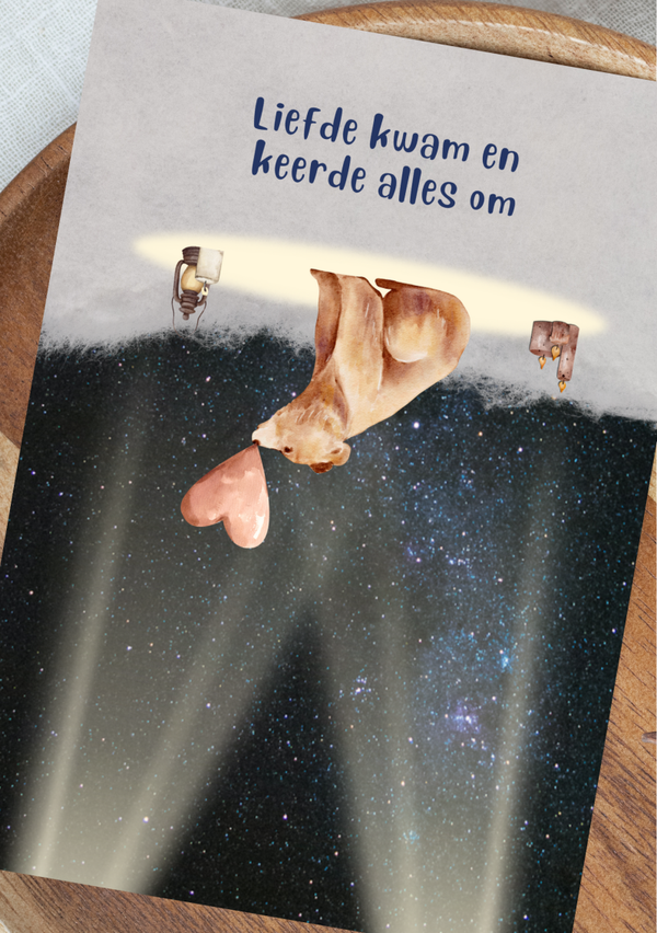 Kerstkaart A6 - Liefde kwam