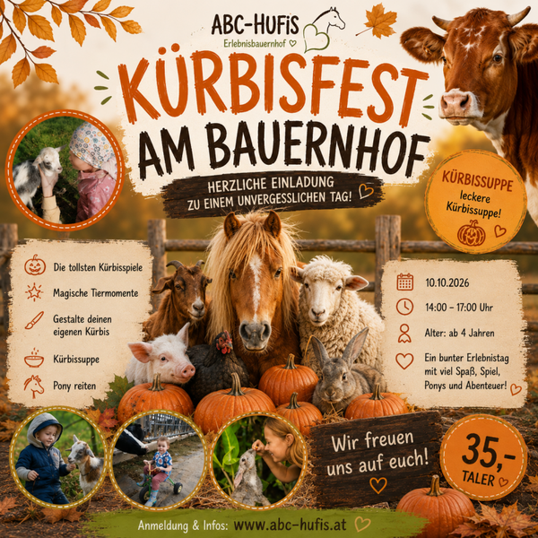 Kürbisfest am Bauernhof 10.10.2026