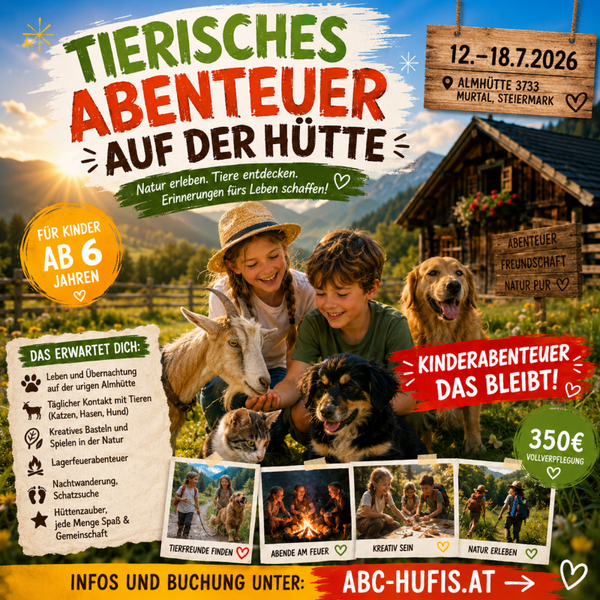 Tierisches Abenteuer Camp 12.7-18.7.2026