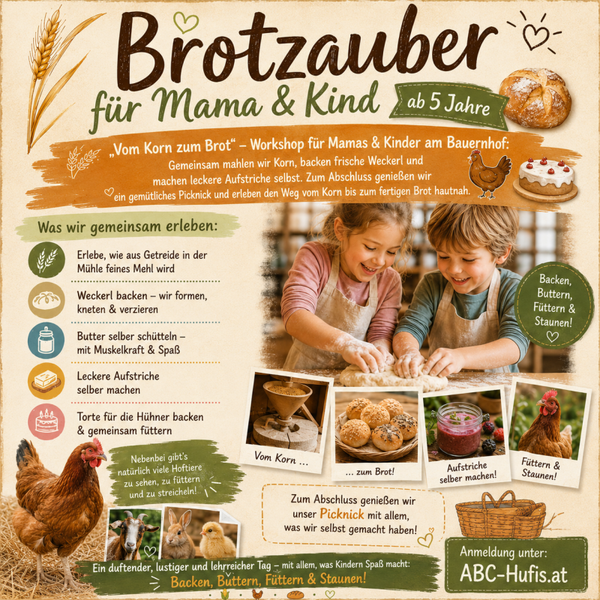 Brotzauber für Mama und Kind ab 5 Jahre  3.9.2026