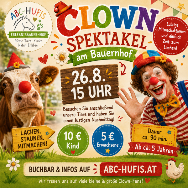 Clownspektakel am Bauernhof 26.8
