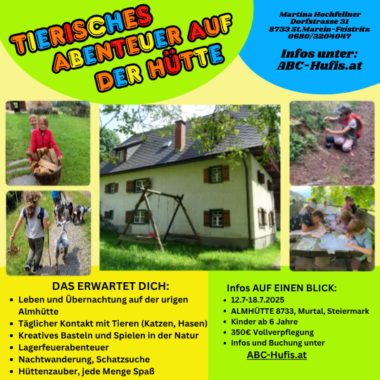 Tierisches Abenteuer Camp 12.7-18.7.2026