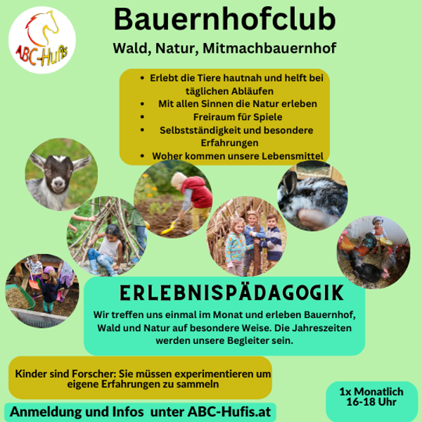 Bauernhofclub 1x monatlich 6-14 Jahre