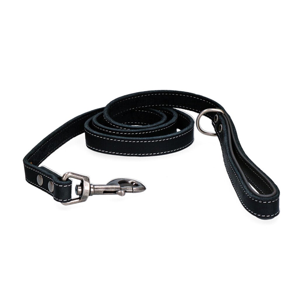 Laisse cuir pour chien avec poignée Spotted! Pro