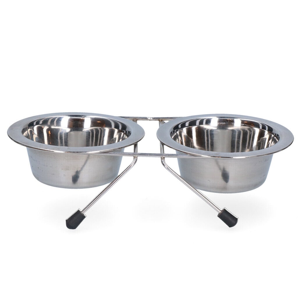 Gamelle en acier inoxydable avec support