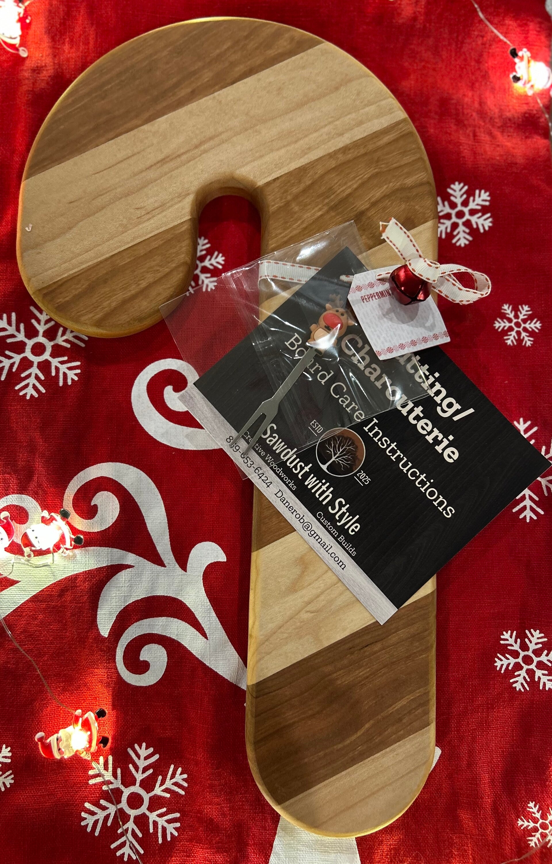 Candy Cane Charcuterie Board