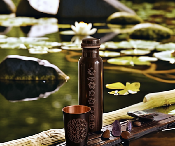 Copper Antique Chakra Bottle Giftset