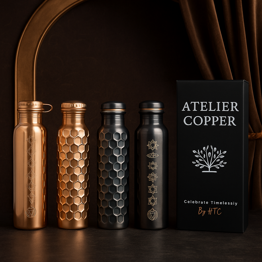 Pure Copper Hydration Bottle – Ayurveda Inspired Wellness