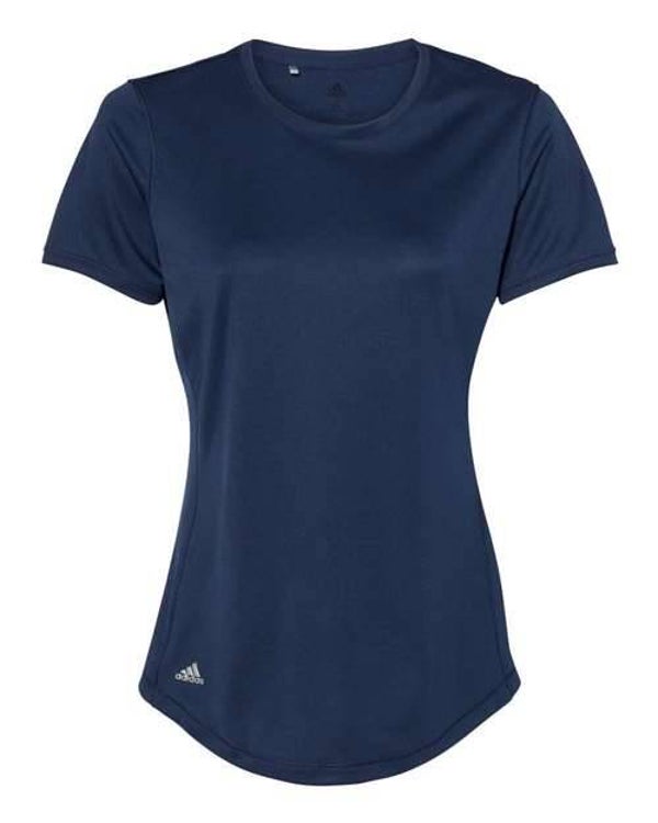 Adidas Ladies Athletic Tee-Navy-