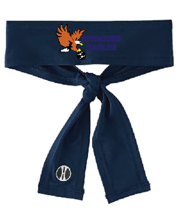 Head Band -Tie  with Eagles Logo- Navy