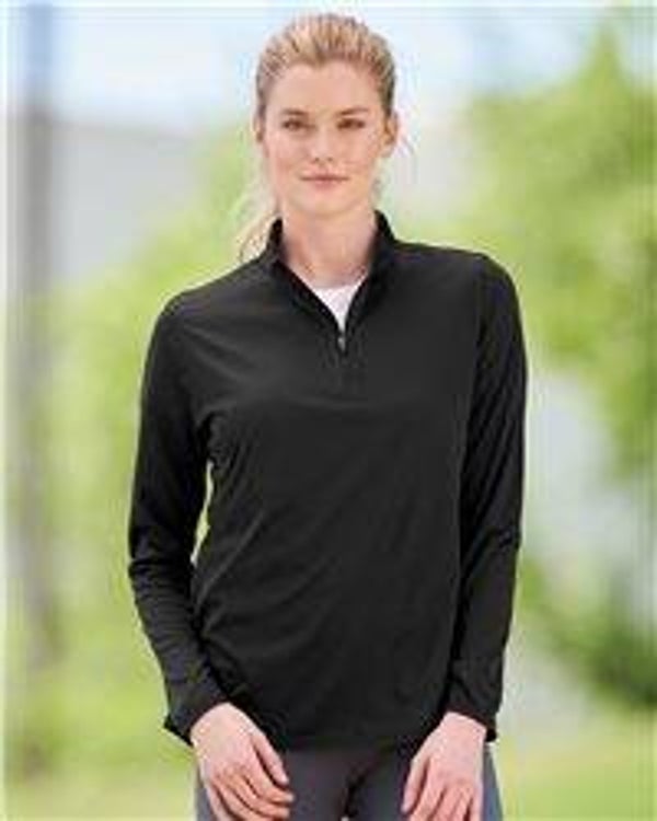 Ladies Quarter-Zip  Navy-