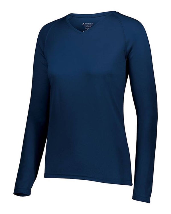 Athletic Ladies Long T Navy-