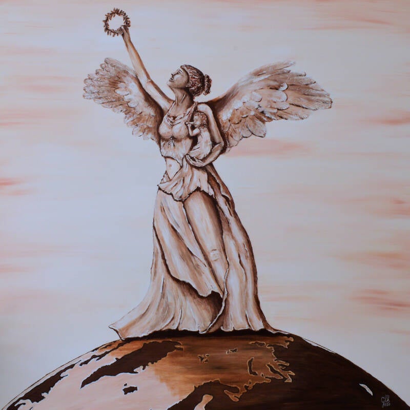 Titel; Nike &amp; Sophia - acryl op doek