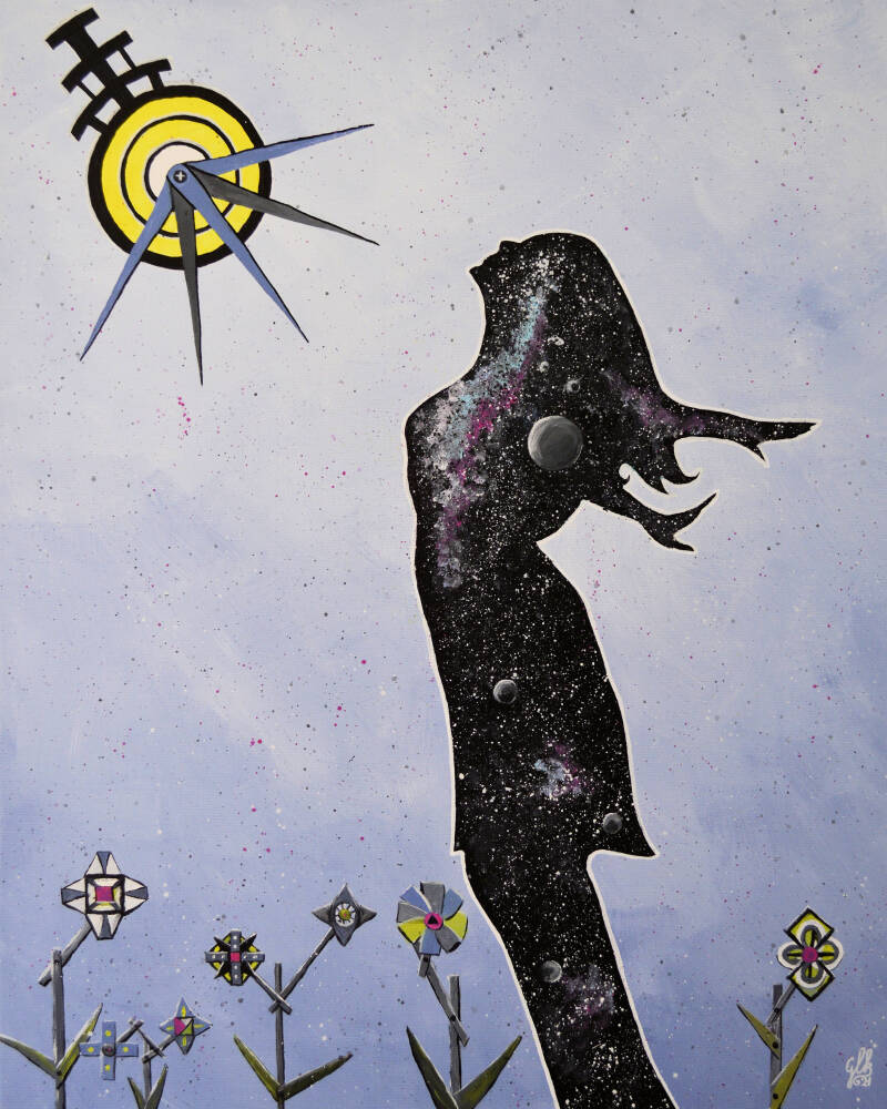 Titel; Surrender, Acryl op doek